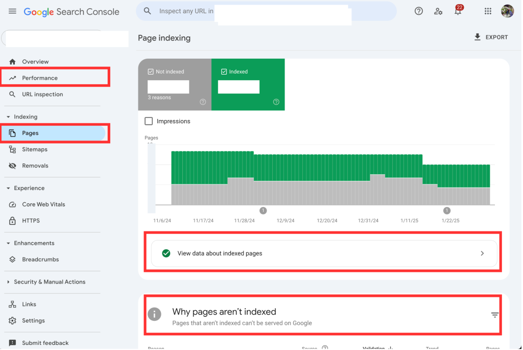 Google Search Console's 'Page Indexing' Report
